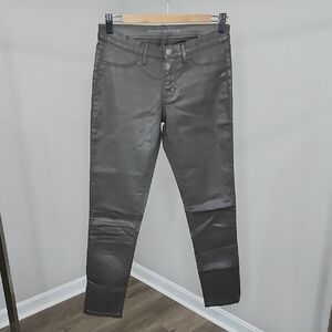 Banana Republic Dark Olive Faux Leather Skinny Pants Size 25